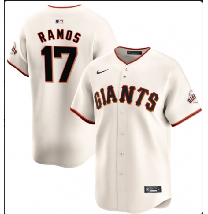 Men's San Francisco Giants #17 Heliot Ramos Nike Cream Home Replica Jersey