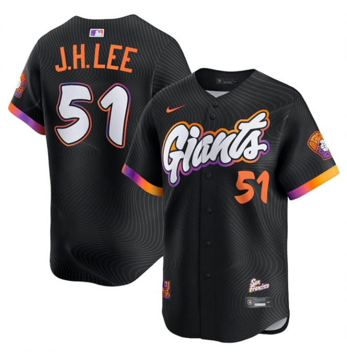 Men's San Francisco Giants #51 Jung Hoo Lee Anthracite 2025 City Connect Limited Stitched Baseball Jersey