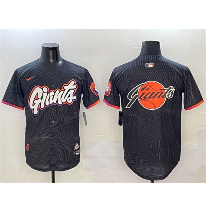 Men's San Francisco Giants Team Big Logo Anthracite 2025 City Connect Limited Stitched Baseball Jersey