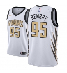 Men NBA 2018-19 Atlanta Hawks #95 DeAndre Bembry City Edition White Jersey
