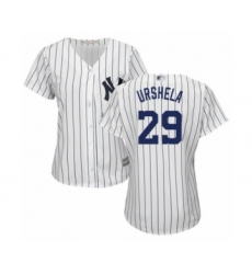 Women's New York Yankees #29 Gio Urshela Authentic White Home Baseball Player Jersey