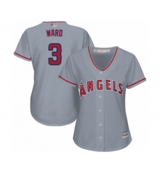 Women's Los Angeles Angels of Anaheim #3 Taylor Ward Authentic Grey Road Cool Base Baseball Player Jersey