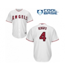 Youth Los Angeles Angels of Anaheim #4 Luis Rengifo Authentic White Home Cool Base Baseball Player Jersey