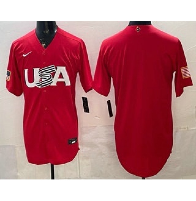 Men's USA Blank Red 2026 World Baseball Classic Cool Base Jersey