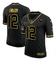 Men's Tampa Bay Buccaneers #12 Tom Brady Olive Gold Nike 2020 Salute To Service Limited Jersey