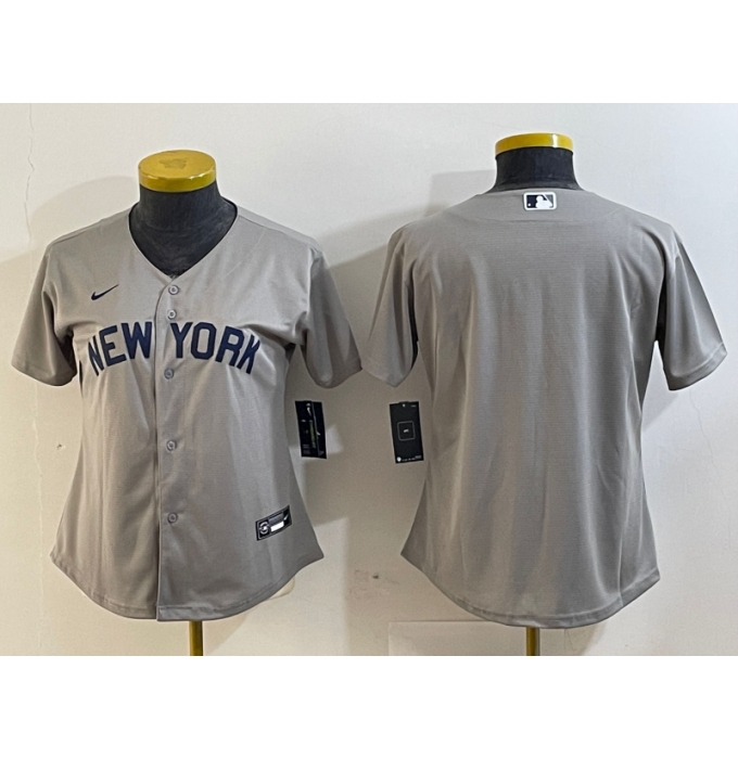 Women's New York Yankees Blank Gray Field of Dreams Cool Base Jersey