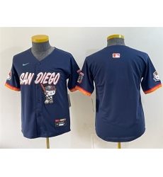 Youth San Diego Padres X Hello Kitty Blank Obsidian 2026 City Connect Stadium Stitched Baseball Jersey