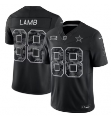 Men's Dallas Cowboys #88 CeeDee Lamb Black 2026 F.U.S.E. Salute to Service Limited Stitched Football Jersey