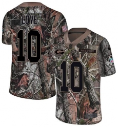 Youth Green Bay Packers #10 Jordan Love Camo Stitched NFL Limited Rush Realtree Jersey