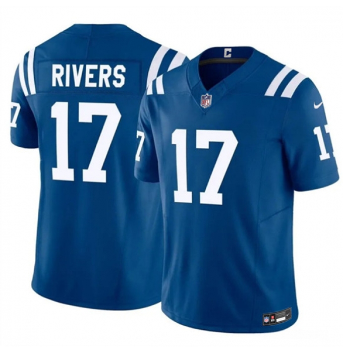 Men's Indianapolis Colts #17 Philip Rivers Blue 2025 F.U.S.E. Vapor Limited Football Stitched Jersey
