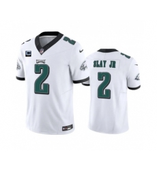 Men's Nike Philadelphia Eagles #2 Darius Slay JR White 2023 F.U.S.E. 2-Star C Vapor Untouchable Limited Football Stitched Jersey