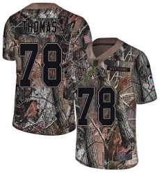 Men's New York Giants #78 Andrew Thomas Camo Stitched NFL Limited Rush Realtree Jersey
