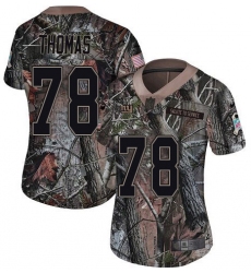 Women's New York Giants #78 Andrew Thomas Camo Stitched NFL Limited Rush Realtree Jersey