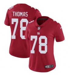 Women's New York Giants #78 Andrew Thomas Red Alternate Stitched NFL Vapor Untouchable Limited Jersey