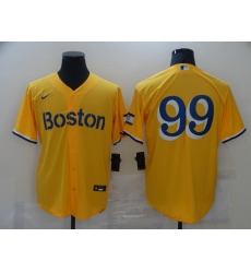 Men's Boston Red Sox #99 Alex Verdugo Nike Gold-Light Blue 2021 City Connect Replica Player Jersey