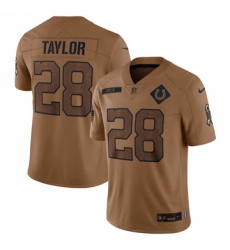 Men's Indianapolis Colts #28 Jonathan Taylor Nike Brown 2023 Salute To Service Limited Jersey