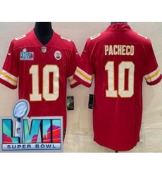 Men's Kansas City Chiefs #10 Isiah Pacheco Limited Red Super Bowl LVII Vapor Jersey