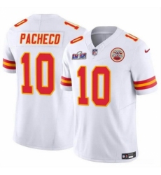 Youth Kansas City Chiefs #10 Isiah Pacheco White 2023 F U S E Vapor Untouchable Limited Stitched 2024 Super Bowl LVIII Jersey