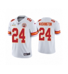 Youth Kansas City Chiefs #24 DeAndre Washington White Super Bowl LV Jersey