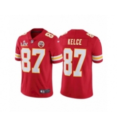 Youth Kansas City Chiefs #87 Travis Kelce Red 2021 Super Bowl LV Jersey