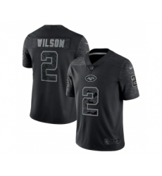 Men's New York Jets #2 Zach Wilson Black Reflective Limited Stitched Jersey Men's New York Jets #2 Zach Wilson Black Reflective Limited Stitched Jersey