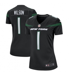Women's New York Jets #1 Zach Wilson Nike Black 2021 NFL Draft First Round Pick Game Jersey Women's New York Jets #1 Zach Wilson Nike Black 2021 NFL Draft First Round Pick Game Jersey
