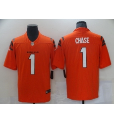 Men's Cincinnati Bengals #1 Ja'Marr Chase Nike Orange 2021 NFL Draft First Round Pick Limited Jersey Men's Cincinnati Bengals #1 Ja'Marr Chase Nike Orange 2021 NFL Draft First Round Pick Limited Jersey