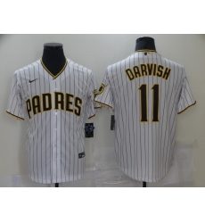 Men's San Diego Padres #11 Yu Darvish Nike White 2021 MLB Jersey