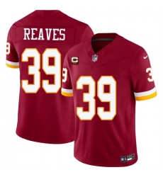 Men's Washington Commanders #39 Jeremy Reaves Burgundy 2026 F.U.S.E. With 2-Star C Vapor Limited Football Stitched Jersey