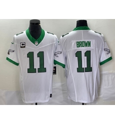 Men's Nike Philadelphia Eagles #11 AJ Brown White 2023 F.U.S.E. Vapor Untouchable C Stitched Football Jersey