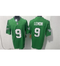Men's Philadelphia Eagles #9 Makai Lemon Green 2026 F.U.S.E. Draft Vapor Untouchable Limited Football Stitched Jersey
