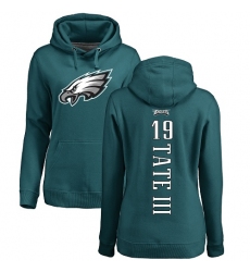 Women's Nike Philadelphia Eagles #19 Golden Tate III Green Backer Pullover Hoodie