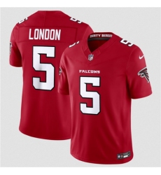 Men's Atlanta Falcons #5 Drake London Red 2026 New F.U.S.E. Vapor Untouchable Limited Football Stitched Jersey