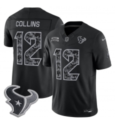 Men's Houston Texans #12 Nico Collins Black F.U.S.E. 2026 Salute to Service Limited Football Stitched Jersey