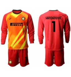 2020-21 Inter Milan red goalkeeper 1# HANDANOVIC long sleeve soccer jerseys