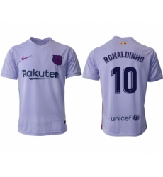 Men 2021-2022 Club Barcelona away aaa version purple 10 Soccer Jersey