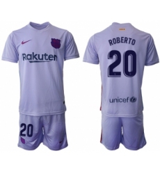 Men 2021-2022 Club Barcelona away purple 20 Soccer Jersey