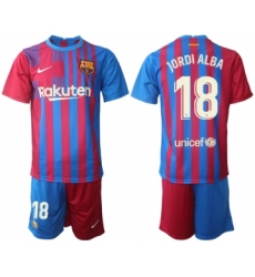 Men 2021-2022 Club Barcelona home red 18 Nike Soccer Jerseys