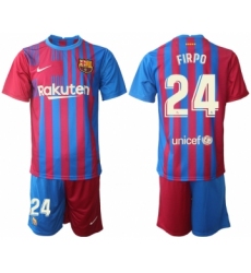 Men 2021-2022 Club Barcelona home red 24 Nike Soccer Jerseys