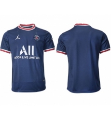 Men 2021-2022 Club Paris St German home aaa version blue blank Soccer Jersey