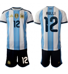 Men's Argentina #12 RULLI National Team FIFA x World Cup 2026 Home White On Field Jersey