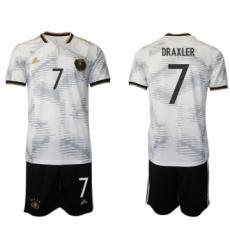Men's Germany #7 Havertz White Home Soccer Jersey Suit