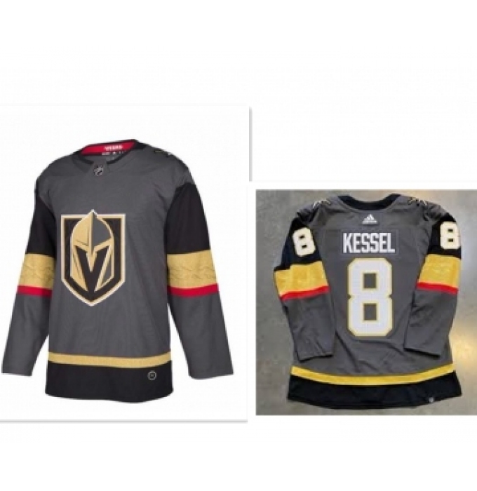 Men's Vegas Golden Knights #8 Phil Kessel Gray Adidas NHL Home Jersey