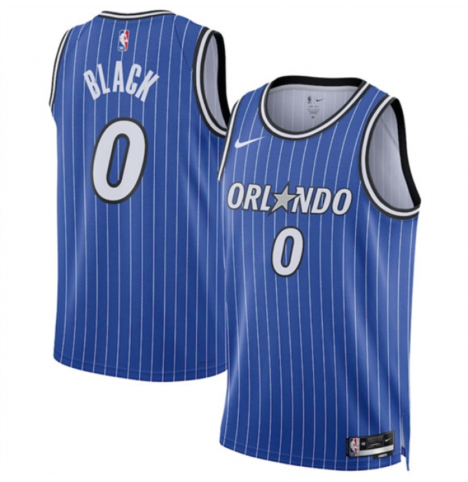 Men's Orlando Magic #0 Anthony Black Blue 2025 Icon Edition Stitched Basketball Jersey