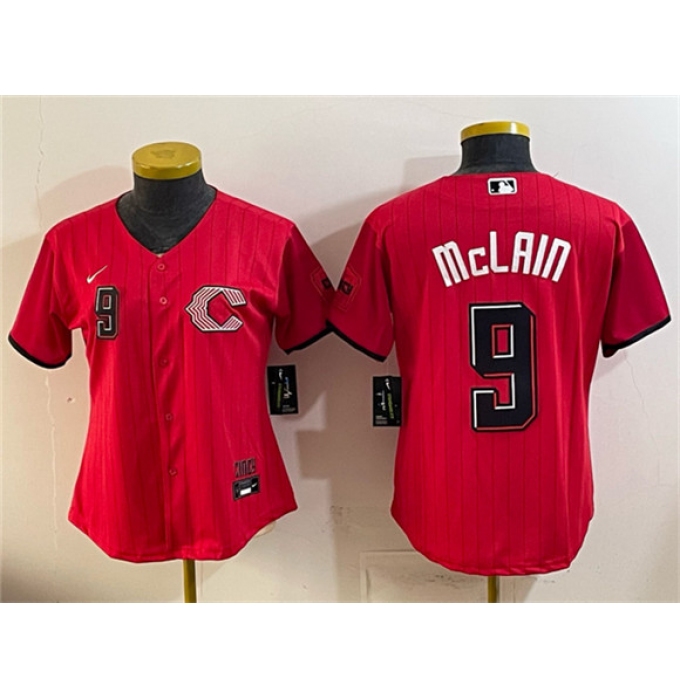 Women's Cincinnati Reds #9 Matt McLain Red 2026 City Connect Stadium Stitched Baseball Jersey(Run Small)