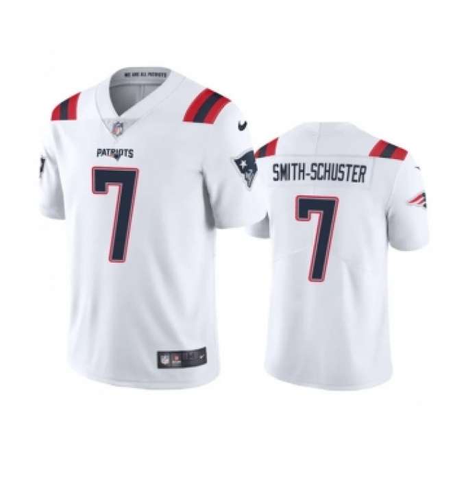 Men's New England Patriots #7 JuJu Smith-Schuster White Vapor Untouchable Stitched Football Jersey