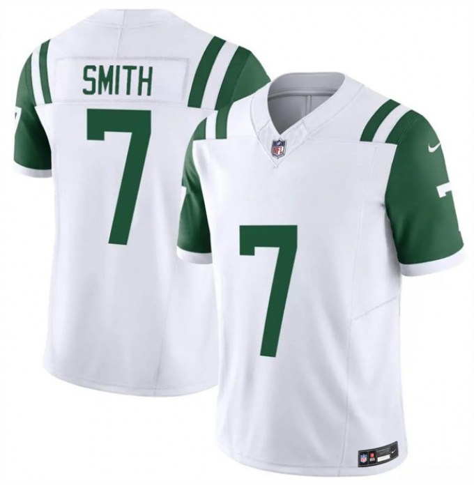 Men's New York Jets #7 Geno Smith White 2025 F.U.S.E. Classic Alternate Vapor Untouchable Limited Stitched Jersey