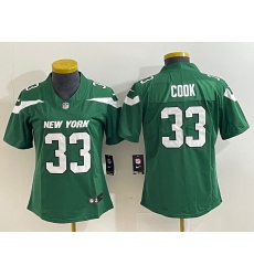 Women's Nike New York Jets #33 Dalvin Cook Green Stitched Vapor Untouchable Limited Jersey