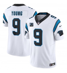 Men's Carolina Panthers #9 Bryce Young White 2026 F.U.S.E. 4-Star C Vapor Limited Football Stitched Jersey