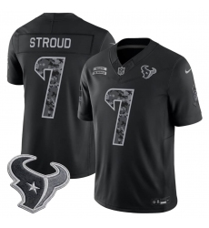 Men's Houston Texans #7 C.J. Stroud Black F.U.S.E. 2026 Salute to Service Limited Football Stitched Jersey